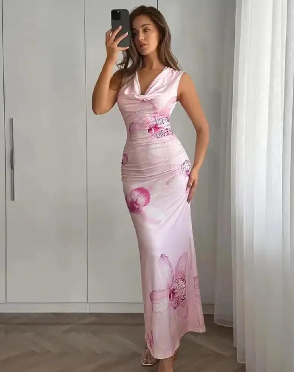 Women Pink Floral Dress